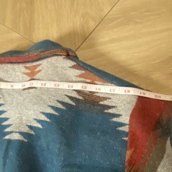 VTG Aztec Southwestern Shacket Tribal Boho Western Wool Blend Oversized Coat S - Picture 11 of 11